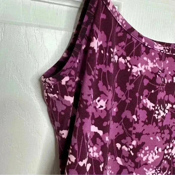 Reitman’s Tank Top Spaghetti Straps Adjustable Purple Floral Size Medium - Picture 13 of 16
